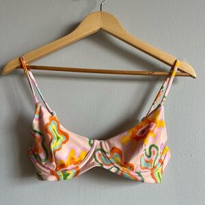 Blackbough willow underwire bikini top & cheeky bikini bottom in summer splash